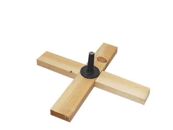 Weihnachtsbaum Nordmanntanne auf Holzkreuz ca. 100 cm, Kreuz, Symbol, Deckenventilator, Gerät, Holz